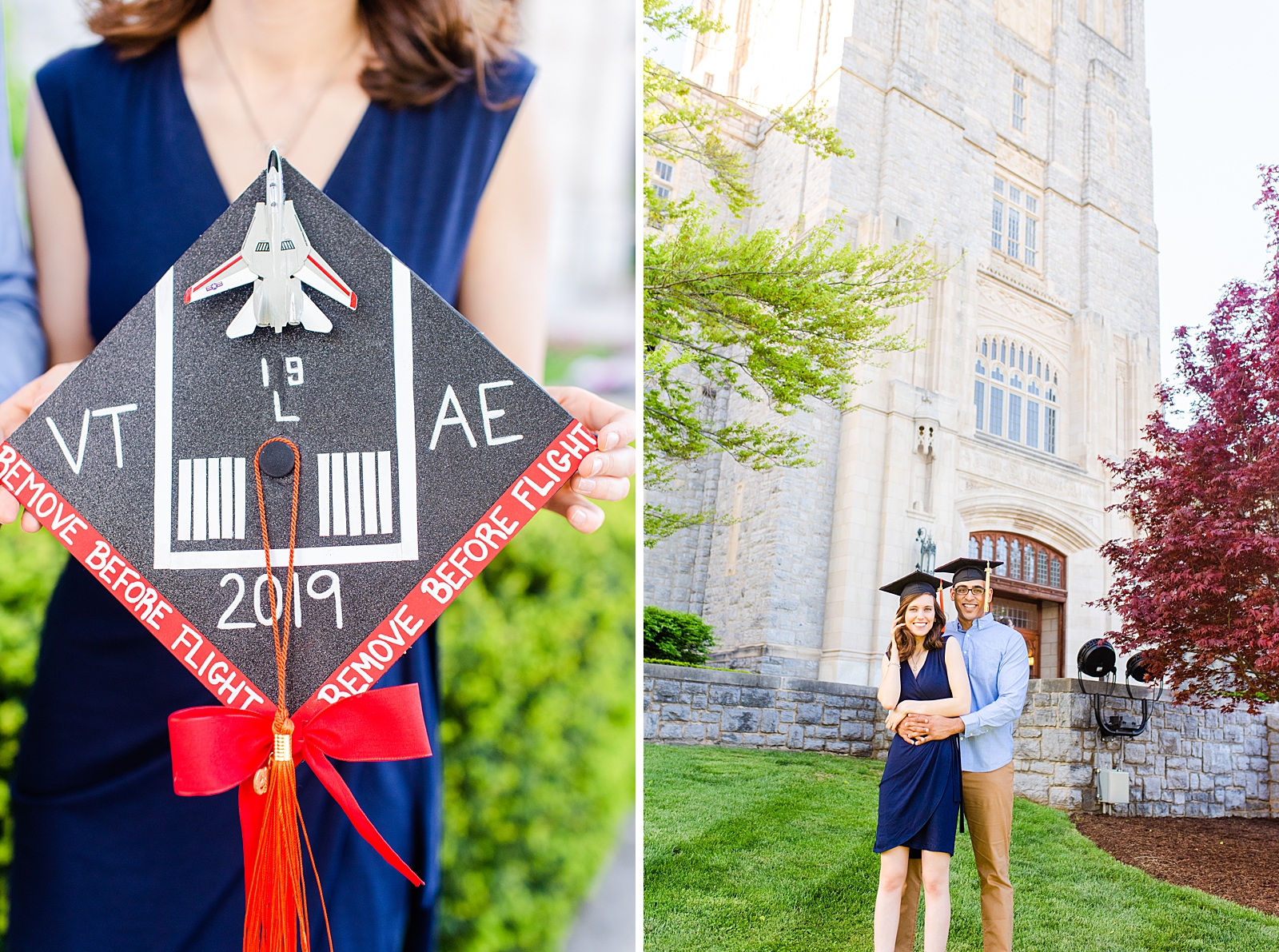 Virginia Wedding Photographer photographs Blacksburg Engagement Session for Virginia Tech Graduates