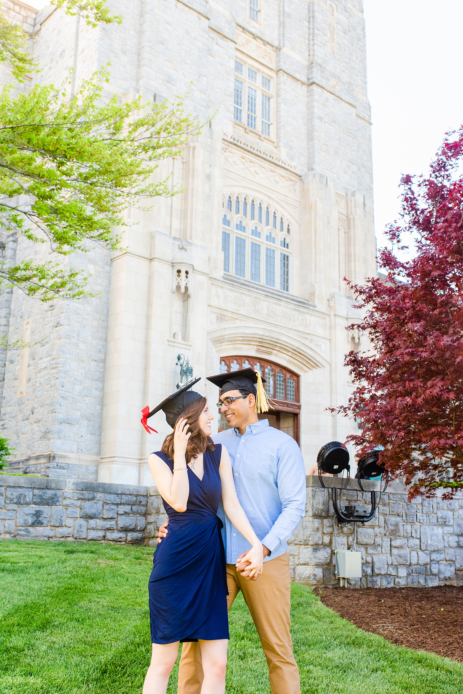Virginia Wedding Photographer photographs Blacksburg Engagement Session for Virginia Tech Graduates