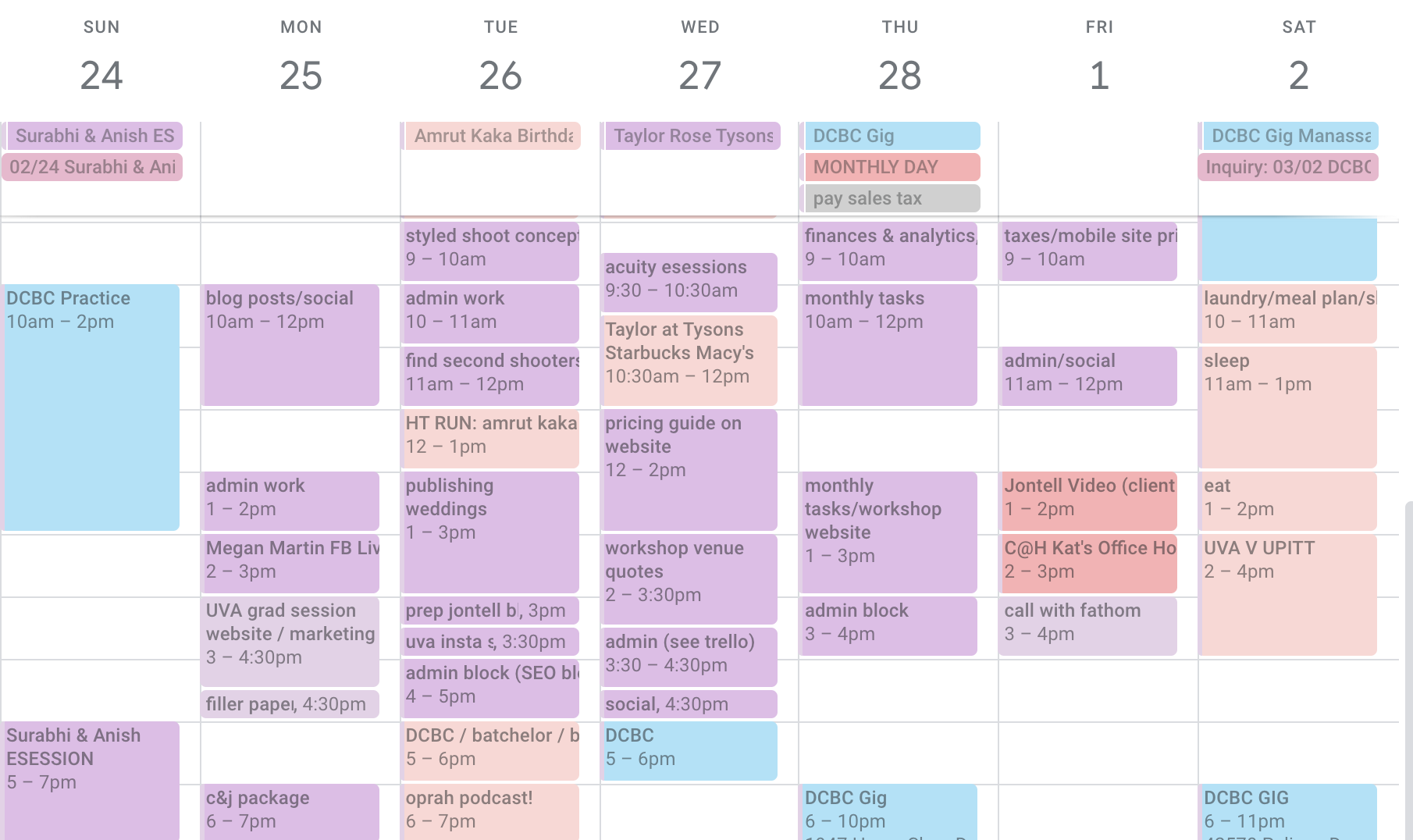 Keeping Track of Your Life - Google Calendar - manaliphotography.com